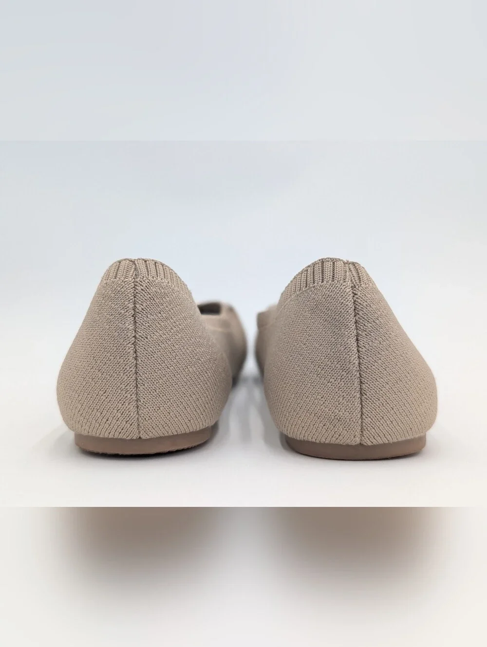 Nautica Halidon Sz 8 Taupe Knit Upper Silver Equestrian Style Buckle Ballet Flat